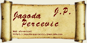 Jagoda Perčević vizit kartica